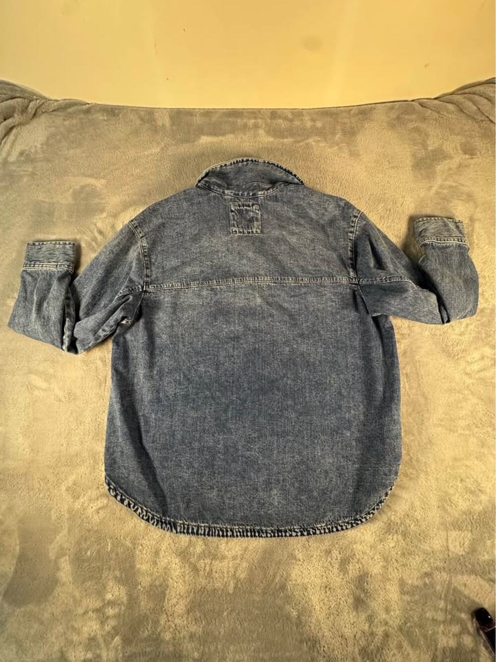 Sonoma Denim Jean Shirt Women’s Medium ￼Acid Wash Button Front Jean Shirt Jacket